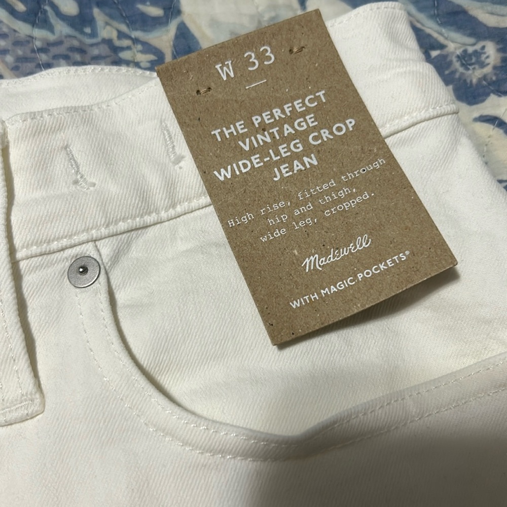 NWT Madewell crop jeans